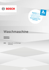 Bosch WGE02490 Gebrauchs- Und Montageanleitung