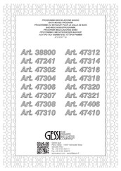 Gessi 47307 Bedienungsanleitung