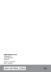 Parkside 437494 2304 Bedienungsanleitung Und Originalbetriebsanleitung