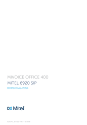 Mitel 6920 SIP Bedienungsanleitung