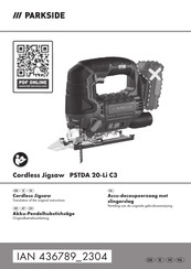 Parkside PSTDA 20-Li C3 Originalbetriebsanleitung