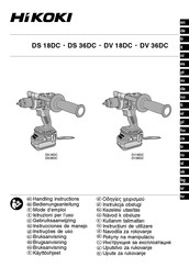 HIKOKI DV 36DC Bedienungsanleitung