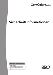 Riso ComColor 7010 Sicherheitsinformationen