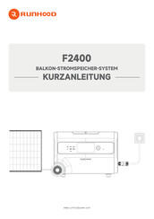 RUNHOOD F2400 Kurzanleitung
