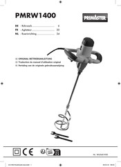 PrimAster PMRW1400 Originalbetriebsanleitung