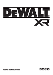 DeWalt XR DCS353N Bersetzt Von Den Originalanweisungen