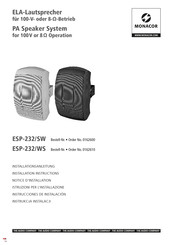 Monacor ESP-232/SW Installationsanleitung