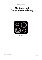 Electrolux DEK 2460 al Montage- Und Gebrauchsanweisungen