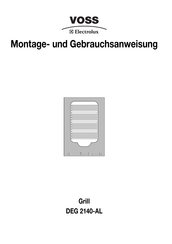 Electrolux VOSS DEG 2140-AL Montage- Und Gebrauchsanweisungen