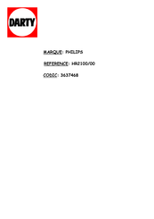 Philips HR2100 Benutzerhandbuch