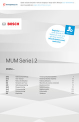 Bosch MUM 2-Serie Gebrauchsanleitung