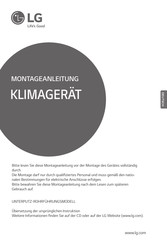 LG ARNU12GM1A4 Montageanleitung