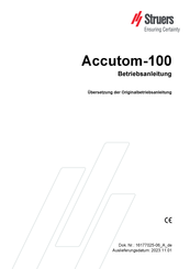 struers Accutom-100 Betriebsanleitung