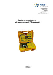 PCE Instruments PCE-MO3001 Bedienungsanleitung