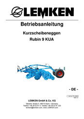 Lemken Rubin 9 KUA Betriebsanleitung