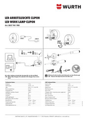 Würth 0827 981 900 Kurzanleitung