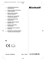 EINHELL 34.305.98 Originalbetriebsanleitung