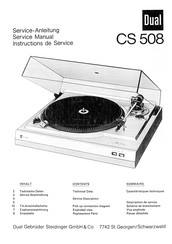 Dual CS 508 Serviceanleitung