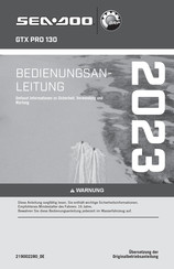 Brp SEA-DOO GTX PRO 130 2023 Bedienungsanleitung