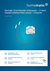 HomeMatic IP HmIP-FCI1 Installations- Und Bedienungsanleitung