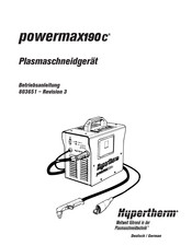 Hypertherm powermax190c Betriebsanleitung