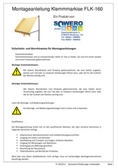 Sowero FLK-160 Montageanleitung