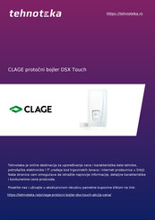 Clage DSX Touch Serie Bedienungsanleitung