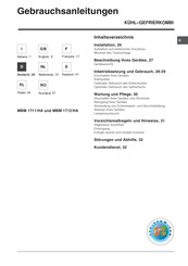 Hotpoint Ariston MBM 1711/HA Gebrauchsanleitung