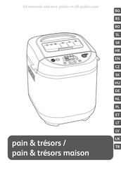 Tefal PAIN & TRESORS OF250 Bedienungsanleitung