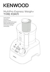 Kenwood MultiPro Express Weigh+ FDM71 Bedienungsanleitung