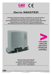 tau MASTER Serie Bedienungs- Und Wartungsanleitung