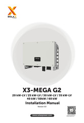 SolaX Power X3-MEGA G2 60 kW Installationsanleitung