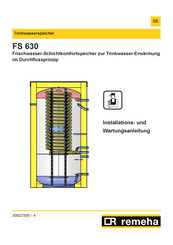 REMEHA FS 630 Installations- Und Wartungsanleitung