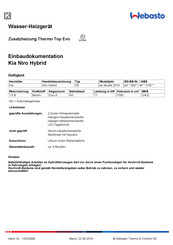 Webasto Thermo Top Evo Einbaudokumentation