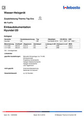 Webasto Thermo Top Evo Einbaudokumentation