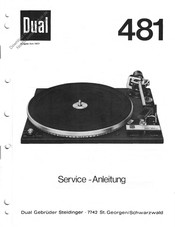 Dual 481 Serviceanleitung