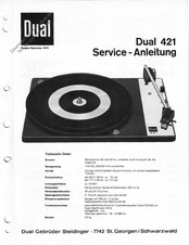 Dual 421 Serviceanleitung