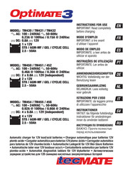 Tecmate Optimate 3 TM455 Anwendungsvorschriften