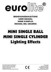EuroLite MINI SINGLE CYLINDER Lichteffekt Bedienungsanleitung