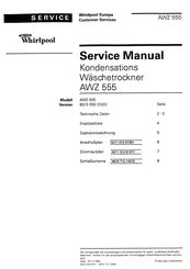 Whirlpool AWZ 555 Serviceanleitung