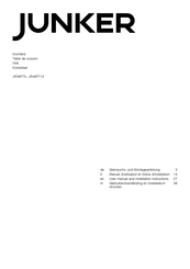 Junker JR46FT13 Gebrauchs- Und Montageanleitung