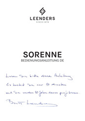 Leenders SORENNE Bedienungsanleitung