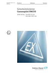 Endress+Hauser FMG50 Sicherheitshinweise