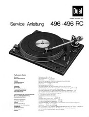 Dual 496 Serviceanleitung