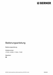 Berner 157620 Bedienungsanleitung