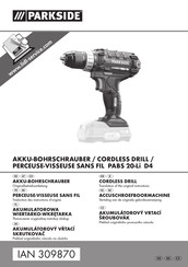 Parkside PABS 20-Li D4 Originalbetriebsanleitung