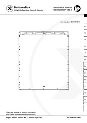 Thomas Regout BalanceBox 650-II Installationsanleitung