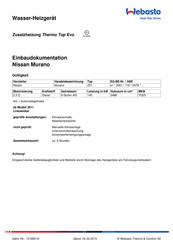 Webasto Thermo Top Evo Einbaudokumentation