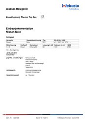 Webasto Thermo Top Evo Einbaudokumentation
