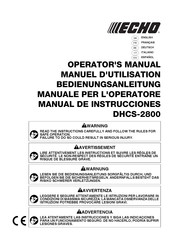 Echo DHCS-2800 Bedienungsanleitung